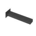 Abacus Plan Wall Mounted Bath Spout Matt Black TBTS-265-3802 - 0
