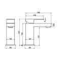 Abacus Plan Mono Basin Mixer Brushed Nickel TBTS-267-1202 - 1
