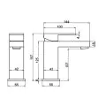 Abacus Plan Mono Basin Mixer Brushed Bronze TBTS-268-1202 - 1