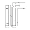 Abacus Plan Tall Mono Basin Mixer Brushed Bronze TBTS-268-1402 - 1