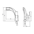 Abacus Twist Chrome Mono Basin Mixer TBTS-29-1202 - 1