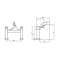 Abacus Twist Chrome Bath Filler TBTS-29-3202 - 1