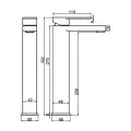 Abacus Edition Chrometall Mono Basin Mixer  TBTS-32-1402 - 1