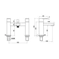 Abacus Edition Chrome Bath Filler with Hand Shower TBTS-32-3204 - 1