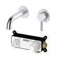 Abacus ISO Chrome Wall Mounted Basin Mixer TBTS-34-1602 - 0