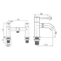 Abacus ISO Chrome Bath Filler TBTS-34-3202 - 1