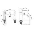 Abacus ISO Chrome Bath Mixer With Handshower TBTS-34-3204  - 1
