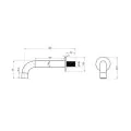 Abacus Iso Wall Mounted Bath Spout Chrome TBTS-34-3802 - 1