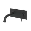 Abacus Iso Wall Mounted Basin Mixer Matt Black TBTS-345-1602 - 0