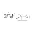 Abacus Iso Wall Mounted Basin Mixer Matt Black TBTS-345-1602 - 1