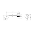 Abacus Iso Wall Mounted Bath Spout Matt BlackTBTS-345-3802 - 1