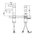 Abacus Iso Mono Basin Mixer Brushed Nickel TBTS-347-1202 - 1
