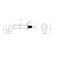 Abacus Iso Wall Mounted Bath Spout Brushed Nickel TBTS-347-3802 - 1