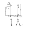 Abacus Iso Tall Mono Basin Mixer Brushed Bronze TBTS-348-1402 - 1