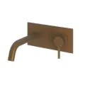 Abacus Iso Wall Mounted Basin Mixer Brushed Bronze TBTS-348-1602 - 0