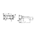 Abacus Iso Wall Mounted Basin Mixer Brushed Bronze TBTS-348-1602 - 1
