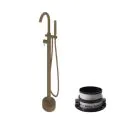 Abacus Iso Freestanding Bath Shower Mixer Brushed Bronze TBTS-348-3602 - 0
