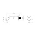 Abacus Iso Wall Mounted Bath Spout Brushed Bronze TBTS-348-3802  - 1