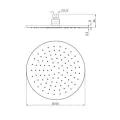 Abacus Emotion Round Fixed Shower Head 250mm Matt Black TBTS-415-5025 - 1
