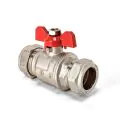 Inta 15mm Full Bore Ball Valve Butterfly TR15BBV - 1
