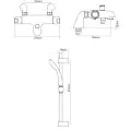 Inta Trade-Tec Thermostatic Bath Shower Mixer TR30024CP - 1