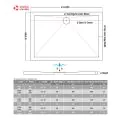 Envy 28mm Anti-Slip Ultra-Slim 1700x700mm Rectangular Tray & Waste - 1