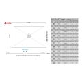 Envy 25mm Ultra-Slim 1100mm x 900mm Rectangular Tray & Waste - 1