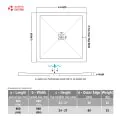 Envy 25mm Ultra-Slim 900mm x 900mm Square Tray & Waste - 1