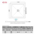 Envy 25mm Ultra-Slim 800mm x 800mm Square Tray & Waste - 1