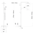 Trisen Zacha Black Square Exposed Thermostatic Shower TSS101 - 1