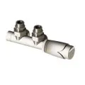 Abacus Euro50 Angled Thermostatic Radiator Valve Brushed Nickel ULRV-55-5005 - 0