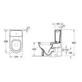 Abacus Simple Close Coupled Toilet Pan VBSW-35-1505 - 1