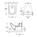Abacus Simple Wall Hung Bidet VBSW-35-6505 - 1