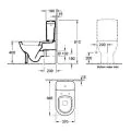 Abacus Simple Flat-to-Wall Close-Coupled Pan WC & Cistern VBSW-35-9010 - 1