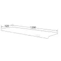 Abacus Essentials Opaz Shelf Ebony - 1200x320mm - 1