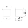 Abacus Vessini Opaz square under basin cabinet (Ebony) VEFN-30-3005 - 1