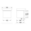 Abacus Vessini Opaz square under basin cabinet (beige) VEFN-30-4005 - 1