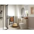 Vasca Fino 350mm Floor Standing 2 Door Tall Unit - Oak - 1