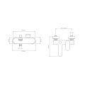 Ki Wall Mounted Bath/Shower Mixer VETS-05-2125 - 1