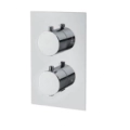 Abacus Vessini Square Thermostatic Shower Mixer (2 Outlet) VETS-20-3110 - 0