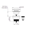 Abacus Universal Basin Waste - Click/Freeflow - Slotted/Unslotted VETW-10-0550 - 1