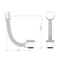 Abacus Bath Click Waste EZ Clean Chrome VETW-102-1020 - 1