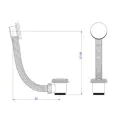 Abacus Bath Click Waste EZ Clean Chrome VETW-102-1020 - 1