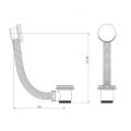 Abacus Bath Click Waste EZ Clean Brushed Nickel VETW-107-1020 - 1
