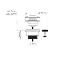 Abacus Universal Click/Freeflow Basin Waste Brushed Bronze VETW-108-0550 - 1