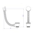Abacus Bath Click Waste EZ Clean Brushed Bronze VETW-108-1020 - 1