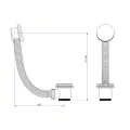 Abacus Bath Click Waste EZ Clean Brushed Bronze VETW-108-1020 - 1