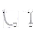 Abacus Bath Filler & Waste EZ Clean Chrome VETW-202-1020 - 1