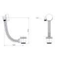 Abacus Bath Filler & Waste EZ Clean Matt Black VETW-205-1020 - 1
