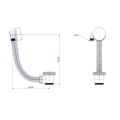 Abacus Bath Filler & Waste EZ Clean Brushed Bronze VETW-208-1020 - 1